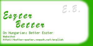 eszter better business card